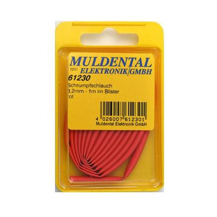 Muldental Termoretraibile 2:1 1,2mm Rosso 1m - 61200